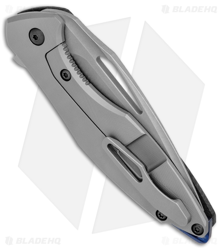 Koenig Arius Frame Lock Knife Patterned Black Micarta (3.5" Stonewash)