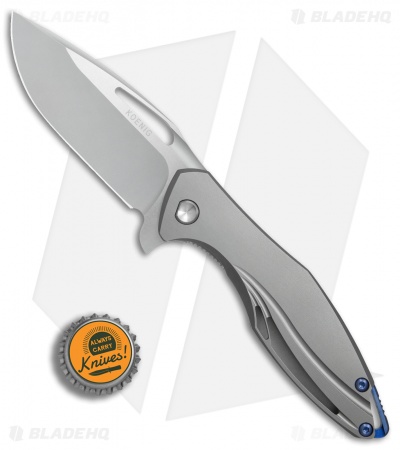 Koenig Arius Style 55 Frame Lock Knife Blasted Ti (3.5" Bead Blast)