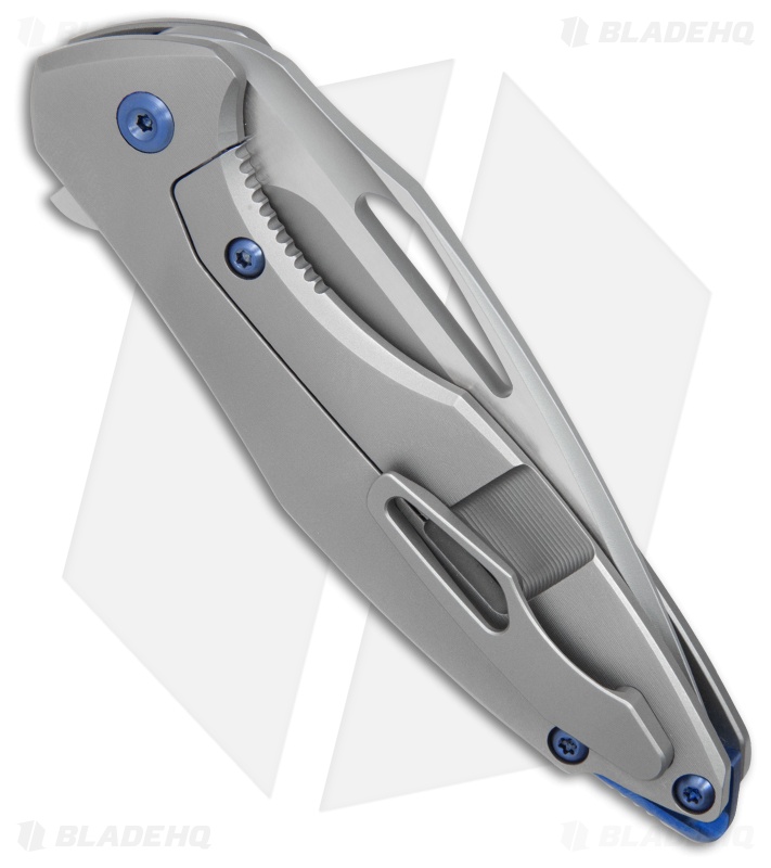 Koenig Arius Style 55 Frame Lock Knife Blasted Ti (3.5" Bead Blast)