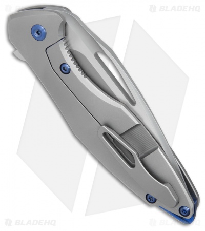 Koenig Arius Style 55 Frame Lock Knife Blasted Ti (3.5" Bead Blast)