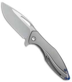 Koenig Arius Style 55 Frame Lock Knife Blasted Ti (3.5" Bead Blast)