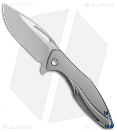 Koenig Arius Style 55 Frame Lock Knife Blasted Ti (3.5" Bead Blast)