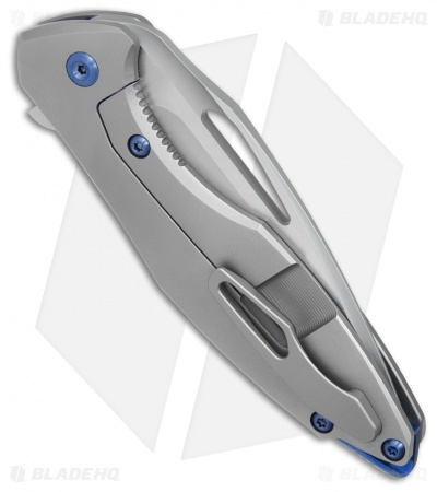 Koenig Arius Style 55 Frame Lock Knife Blasted Ti (3.5" Hand Satin)