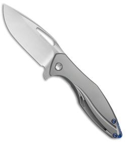 Koenig Arius Style 55 Frame Lock Knife Blasted Ti (3.5" Hand Satin)