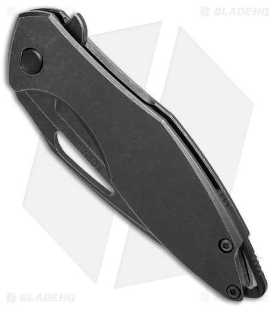 Koenig Arius Frame Lock Knife Tumbled Black Ti (3.5" Tumbled DLC)