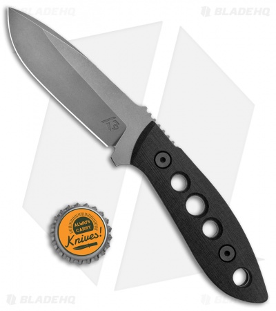 Krein Knives K9 Model 6 Fixed Blade Knife Black G-10 (3.75" Stonewash)