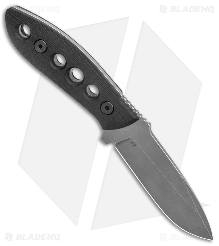 Krein Knives K9 Model 6 Fixed Blade Knife Black G-10 (3.75" Stonewash)