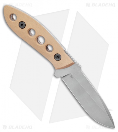 Krein Knives K9 Model 6 Fixed Blade Knife Coyote G-10 (3.75" Stonewash)