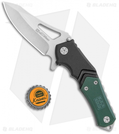 Lansky Responder Liner Lock Knife Black/Green G-10 (3.25" Satin) LS07785