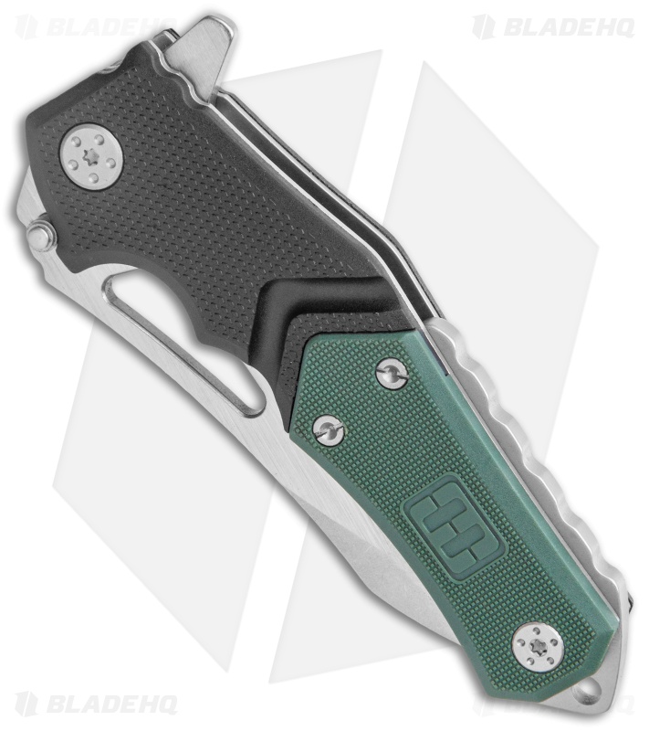 Lansky Responder Liner Lock Knife Black/Green G-10 (3.25" Satin) LS07785