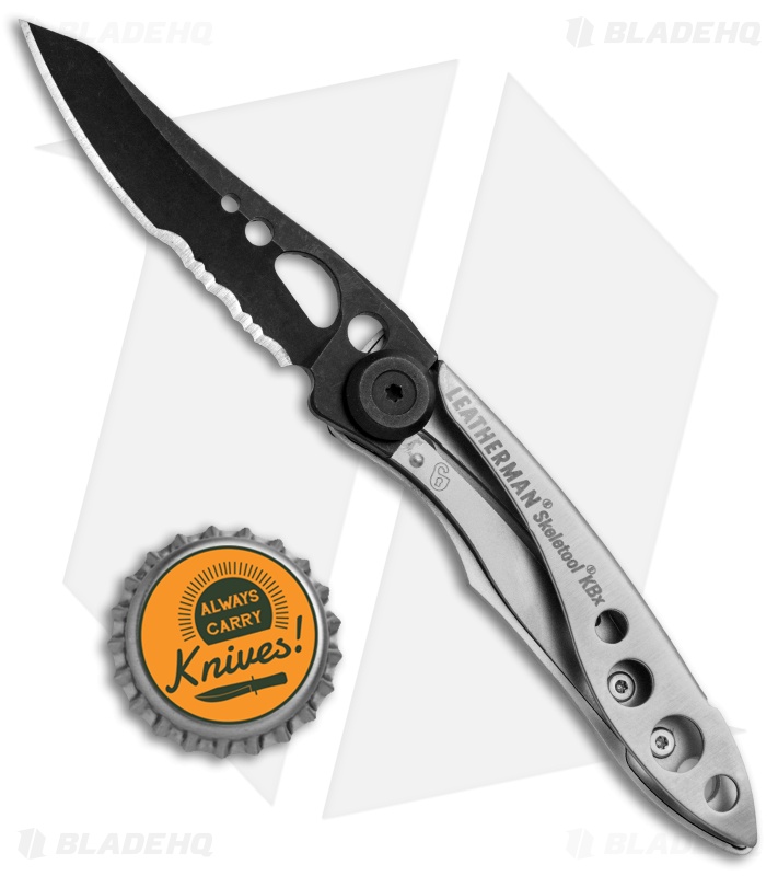 Leatherman Skeletool KBX Black & Silver | Liner Lock Knife | Black
