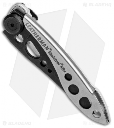 Leatherman Skeletool KBX Black & Silver Liner Lock Knife (2.6" Black Serr)832617