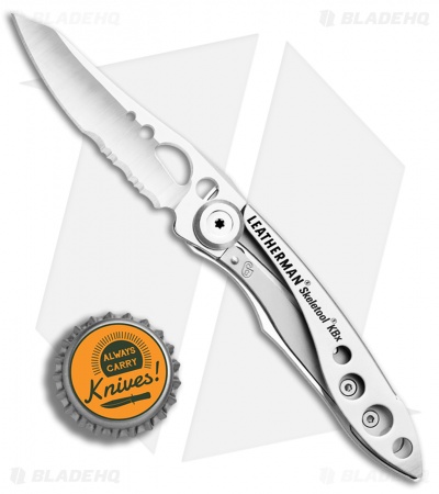 Leatherman Skeletool KBX Liner Lock Knife Stainless (2.6" Satin Serr) 832382