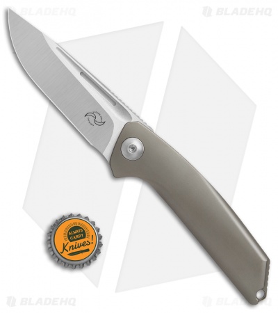 Liong Mah Design Endevour Frame Lock Knife Bronzed Titanium (3.75" Hand Satin)
