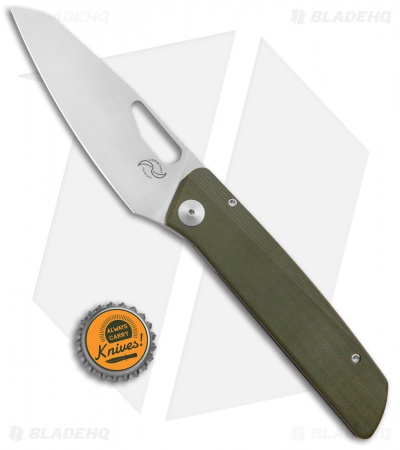 Liong Mah Design KUF EDC 4.0 Kitchen Utility Frame Lock Knife Green G-10 (4" SW)
