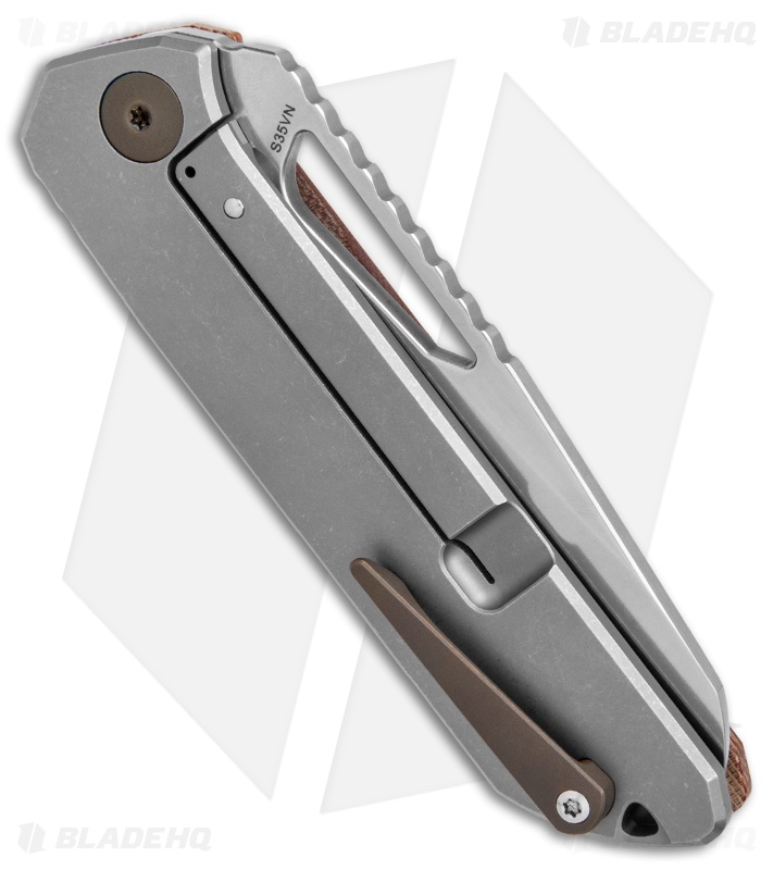 Liong Mah Design KUF Kitchen Utility Frame Lock Micarta (3.8" Stonewash)