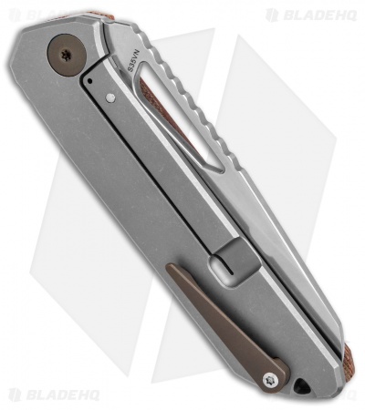 Liong Mah Design KUF Kitchen Utility Frame Lock Micarta (3.8" Stonewash)