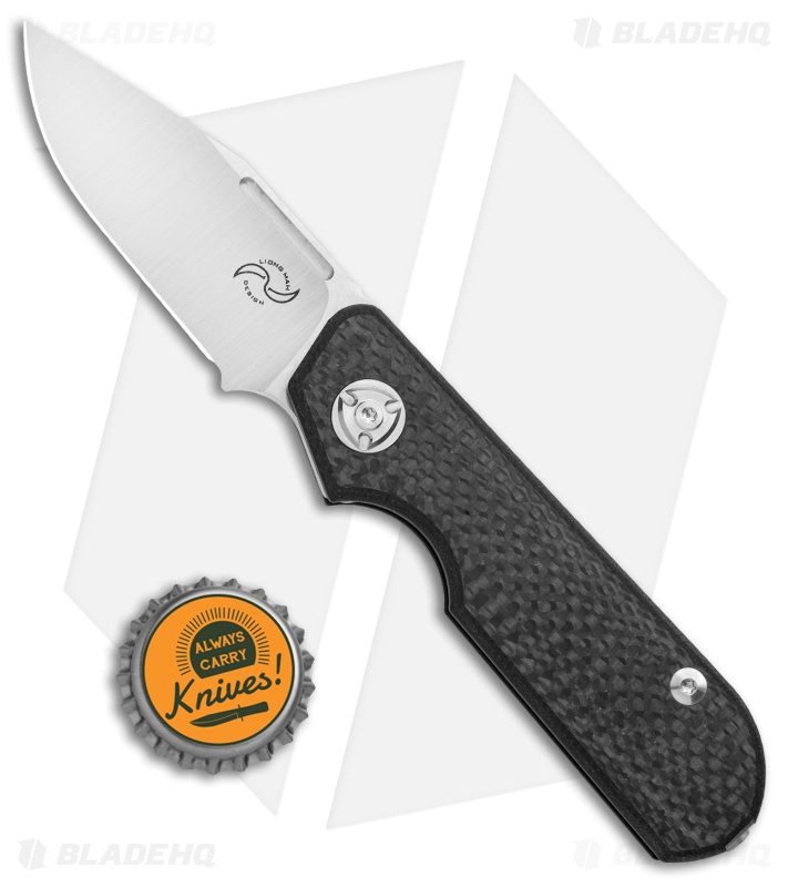 Liong Mah Design Traveler Clip Point Slip Joint Knife Carbon Fiber (2.7" Satin)