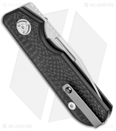 Liong Mah Design Traveler Clip Point Slip Joint Knife Carbon Fiber (2.7" Satin)