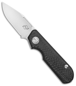 Liong Mah Design Traveler Clip Point Slip Joint Knife Carbon Fiber (2.7" Satin)