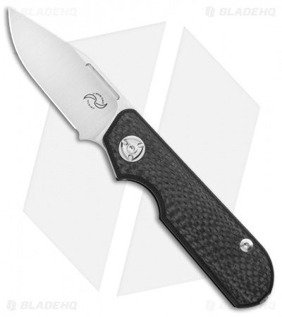 Liong Mah Design Traveler Clip Point Slip Joint Knife Carbon Fiber (2.7" Satin)