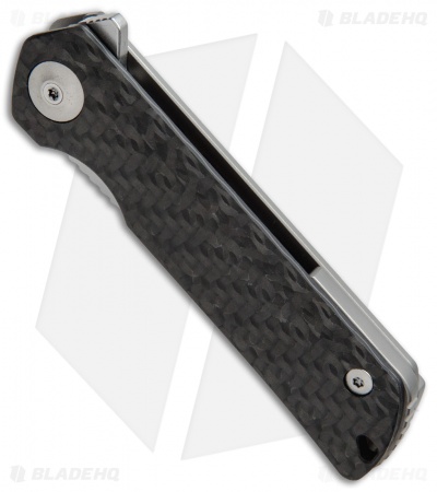 Liong Mah Design Warrior One V2 Frame Lock Knife Carbon Fiber (3.375" Stonewash)