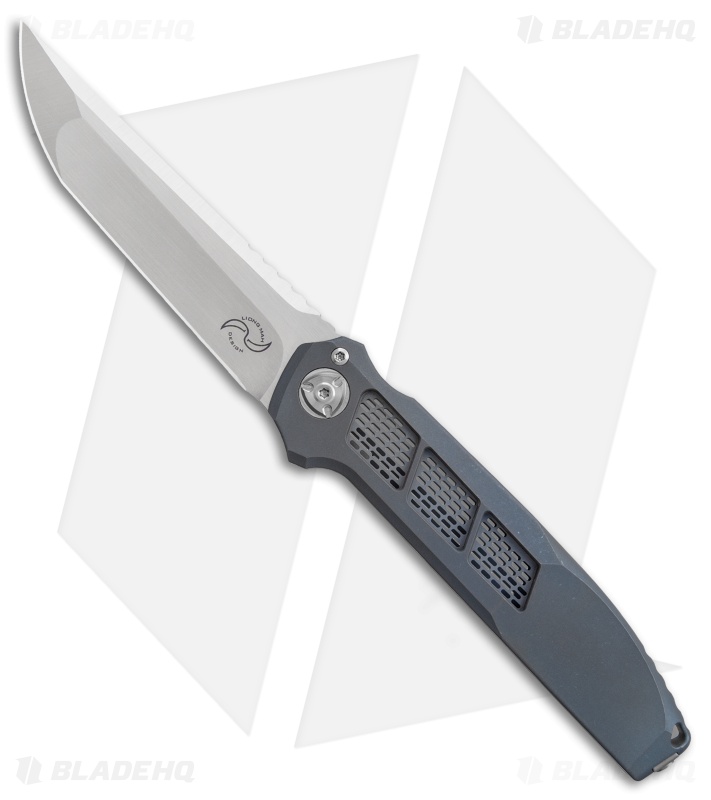 Liong Mah Design XV Integral Frame Lock Knife Blue Ti (3.8" Satin)