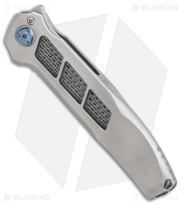 Liong Mah Design  XV Integral Frame Lock Knife Titanium (3.8" Hand Satin)