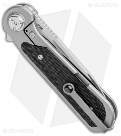 Liong Mah Design Zulu Frame Lock Knife Black Micarta/Ti (3.25" Satin) 