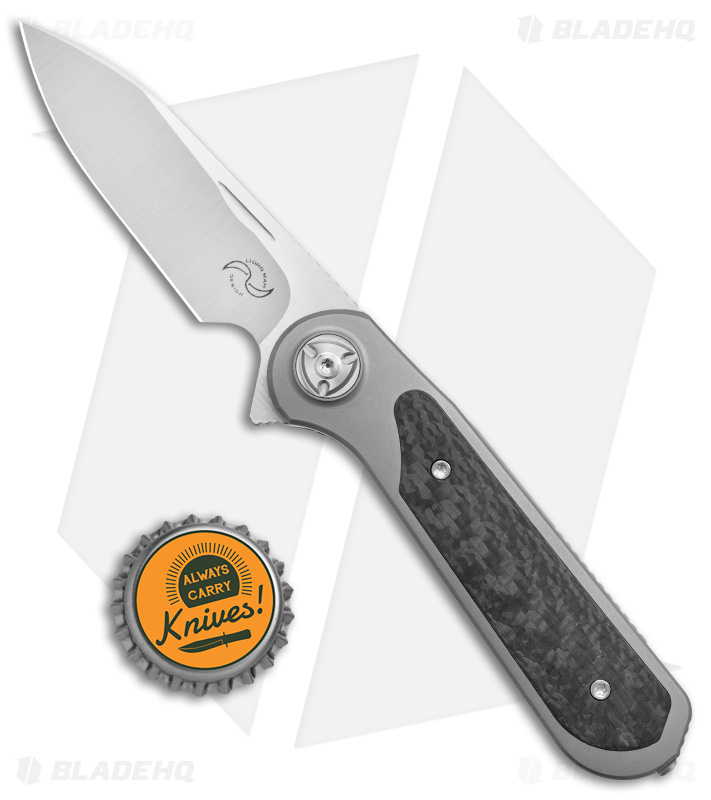 Liong Mah Design Zulu Frame Lock Knife Carbon Fiber/Ti (3.25" Satin) 