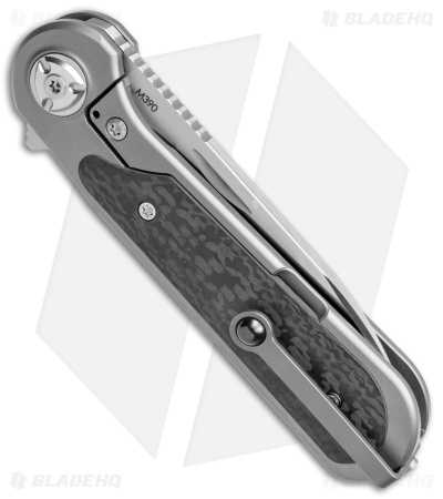 Liong Mah Design Zulu Frame Lock Knife Carbon Fiber/Ti (3.25" Satin) 