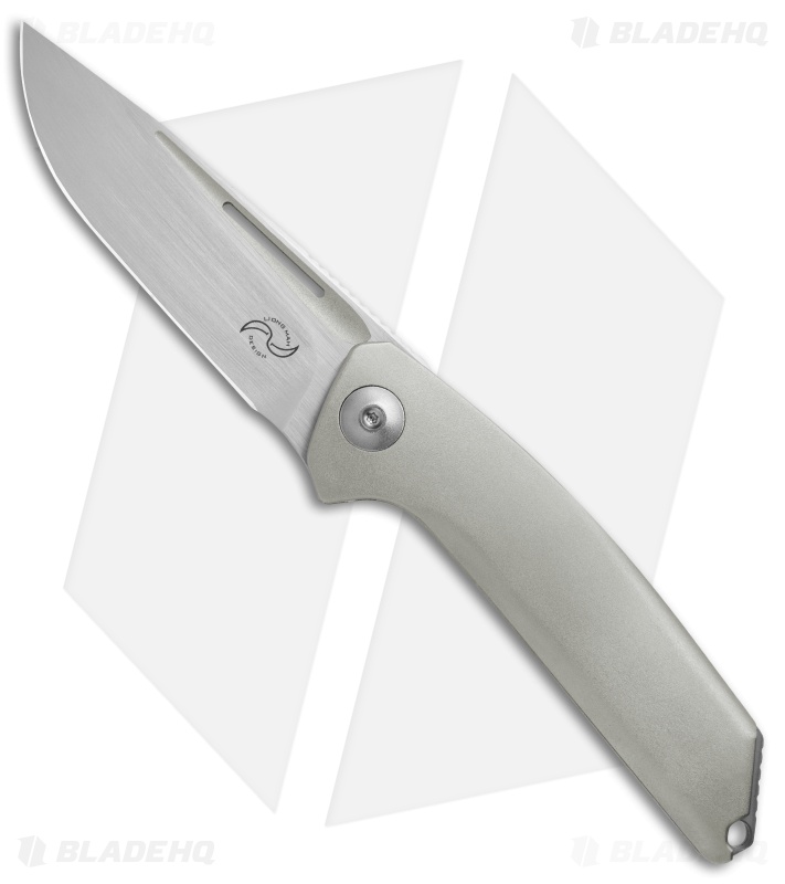 Liong Mah Design Endevour Frame Lock Knife Textured Titanium (3.75" Hand Satin)