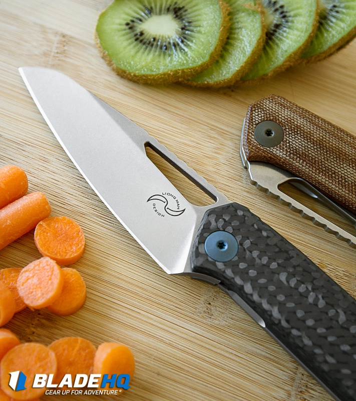 Liong Mah Design KUF Kitchen Utility Frame Lock Carbon Fiber (3.8" Stonewash)