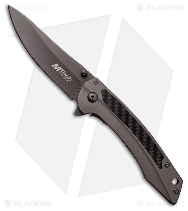 M-Tech USA Stagger Gray Manual Folding Knife - Gray Plain *DISC*