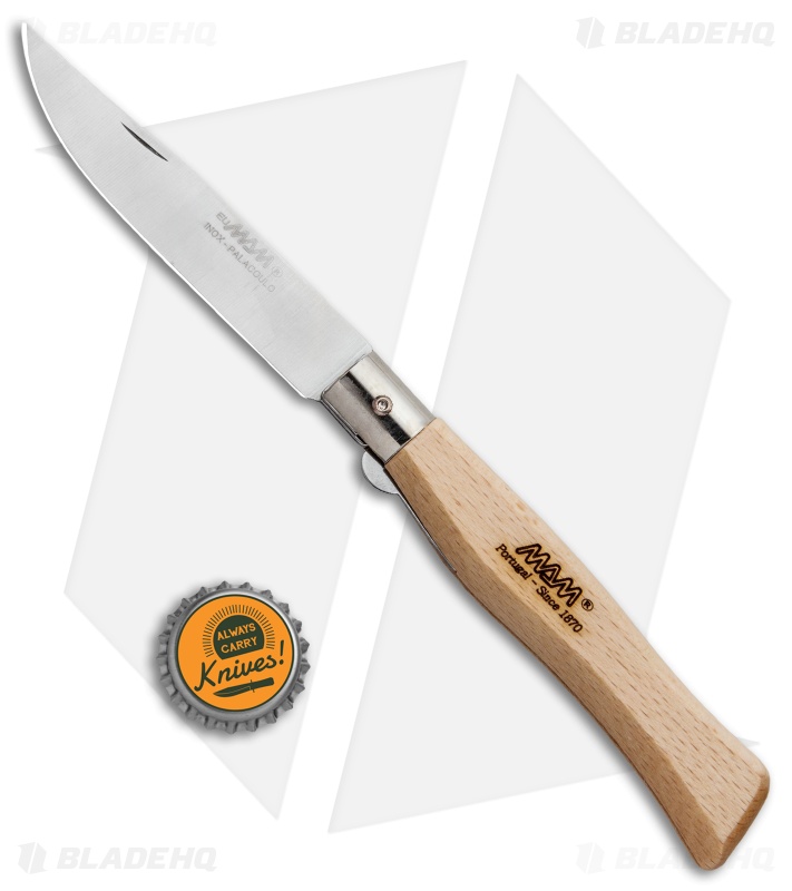 MAM Hunters Liner Lock Pocket Knife Wood (4" Satin) 2060
