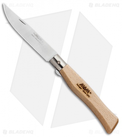MAM Hunters Liner Lock Pocket Knife Wood (4" Satin) 2060