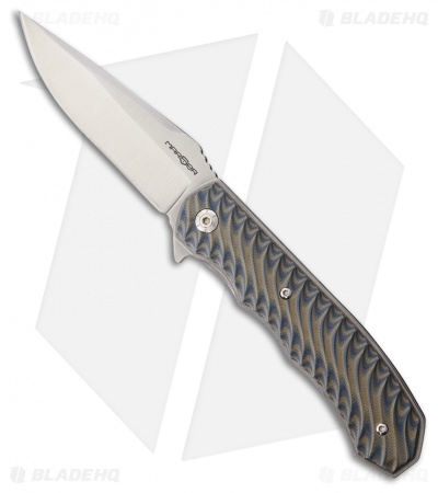 MARSER Stadter 223 Liner Lock Knife Blue/Brown G-10 (3.5" Satin)