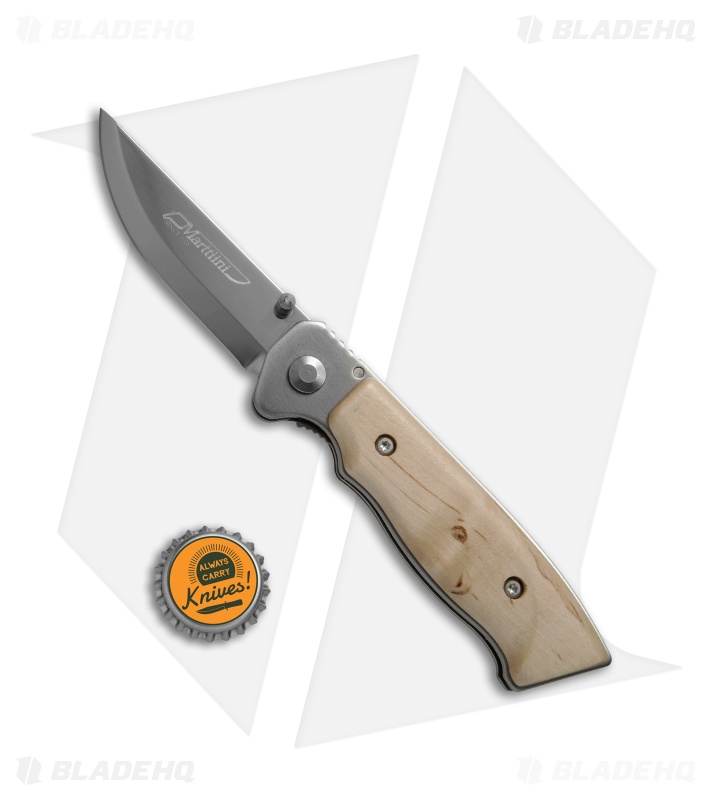 Marttiini Polar Folding Knife Curly Birch (3.125" Mirror) 945110