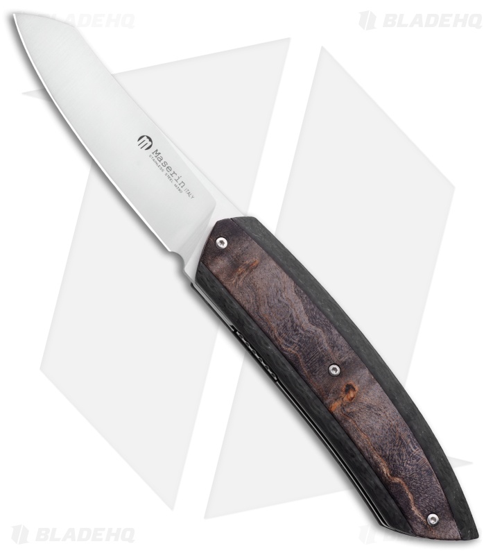 Maserin AM5 Liner Lock Knife Black Maple Carbon Fiber (3.25 Satin) 375RN