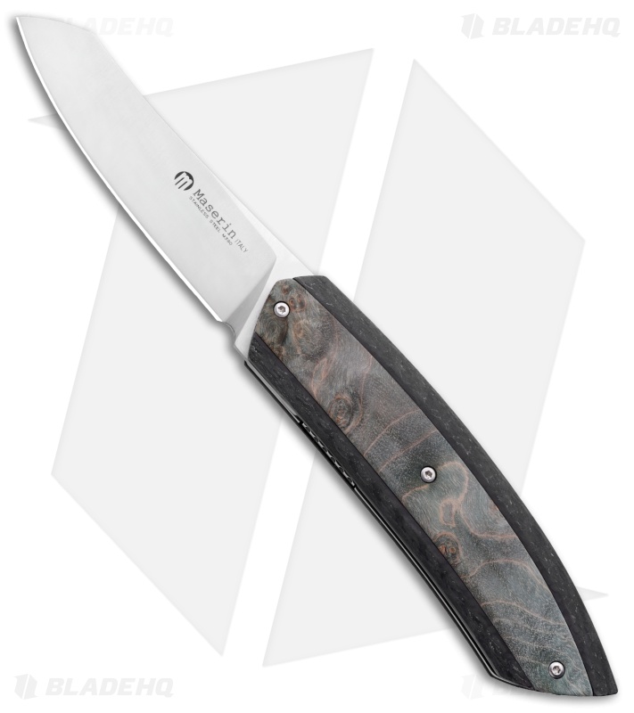 Maserin AM5 Liner Lock Knife Green Maple Carbon Fiber (3.25 Satin) 375RV