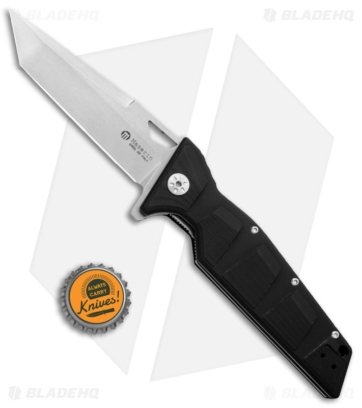 Maserin Artiglio Tanto Knife Steel/Black G10 (3.75" Stonewash) 420G10N