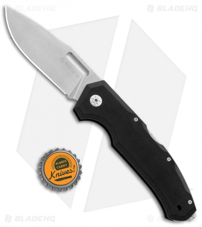 Maserin Nimrod Lockback Knife Black G-10 (3.5" Stonewash) 480G10N