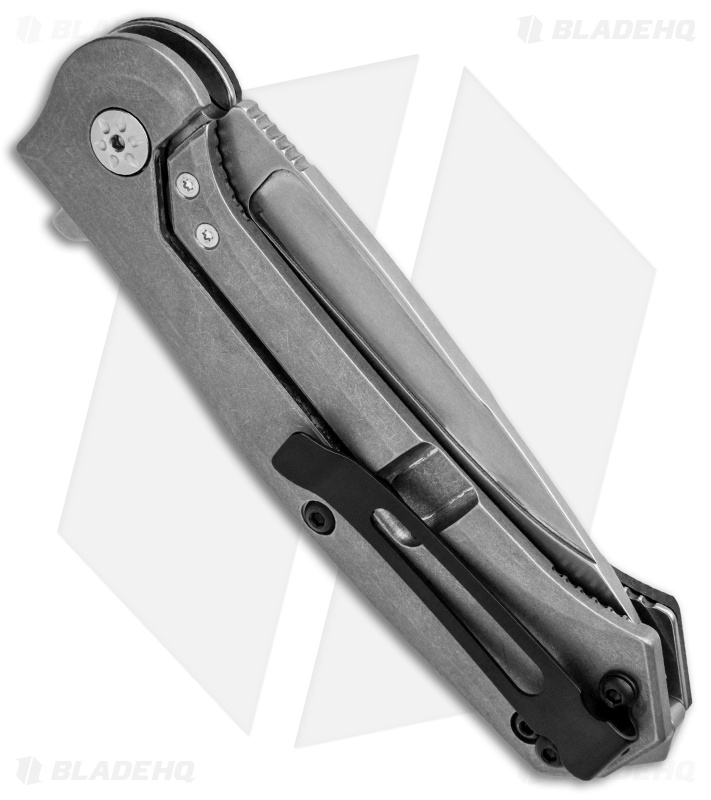 Maserin Police Frame Lock Knife Black G-10 (3.75" Stonewash)