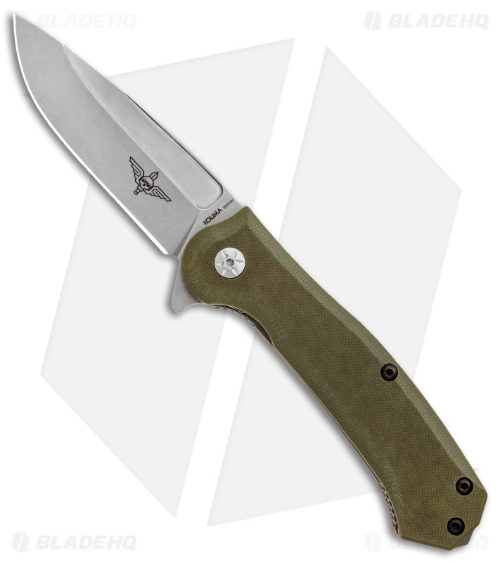 Maserin Police Frame Lock Knife Green G-10 (3.75" Stonewash)
