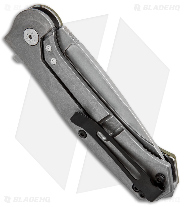 Maserin Police Frame Lock Knife Green G-10 (3.75" Stonewash)