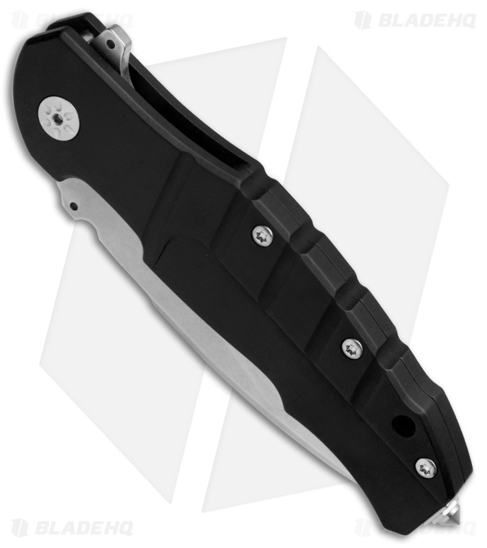 Maserin Sergio Consoli Pitbull Liner Lock Flipper Knife Black (3.6" SW) 404/N