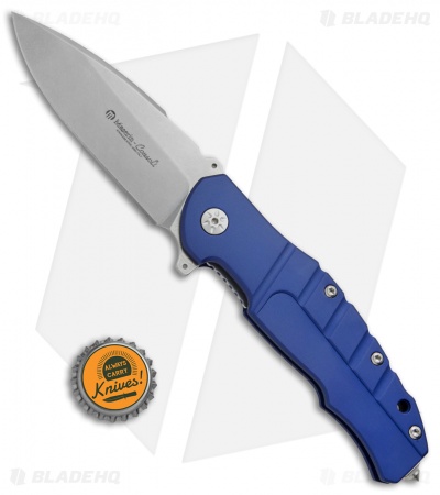 Maserin Sergio Consoli Pitbull Liner Lock Flipper Knife Blue (3.6" SW) 404/B