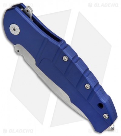 Maserin Sergio Consoli Pitbull Liner Lock Flipper Knife Blue (3.6" SW) 404/B