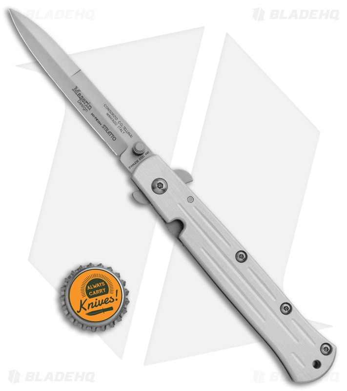 Maserin Stilletto Bayonet Liner Lock Knife Gray (3.8" Bead Blast) 620G
