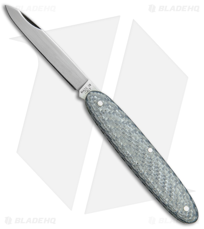 Maserin Temperini 175 Silver Carbon Fiber Pen Knife (2.5" Polish) 175/CG